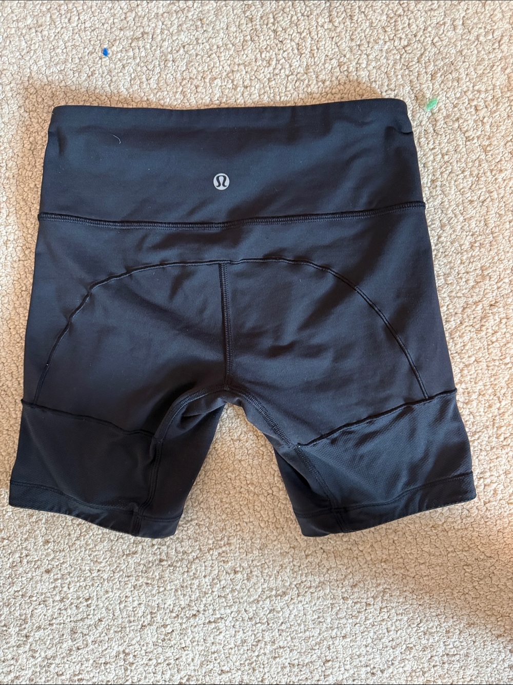 Lululemon High-Waist Black Biker Workout Shorts with Supportive Fit | Women's 4